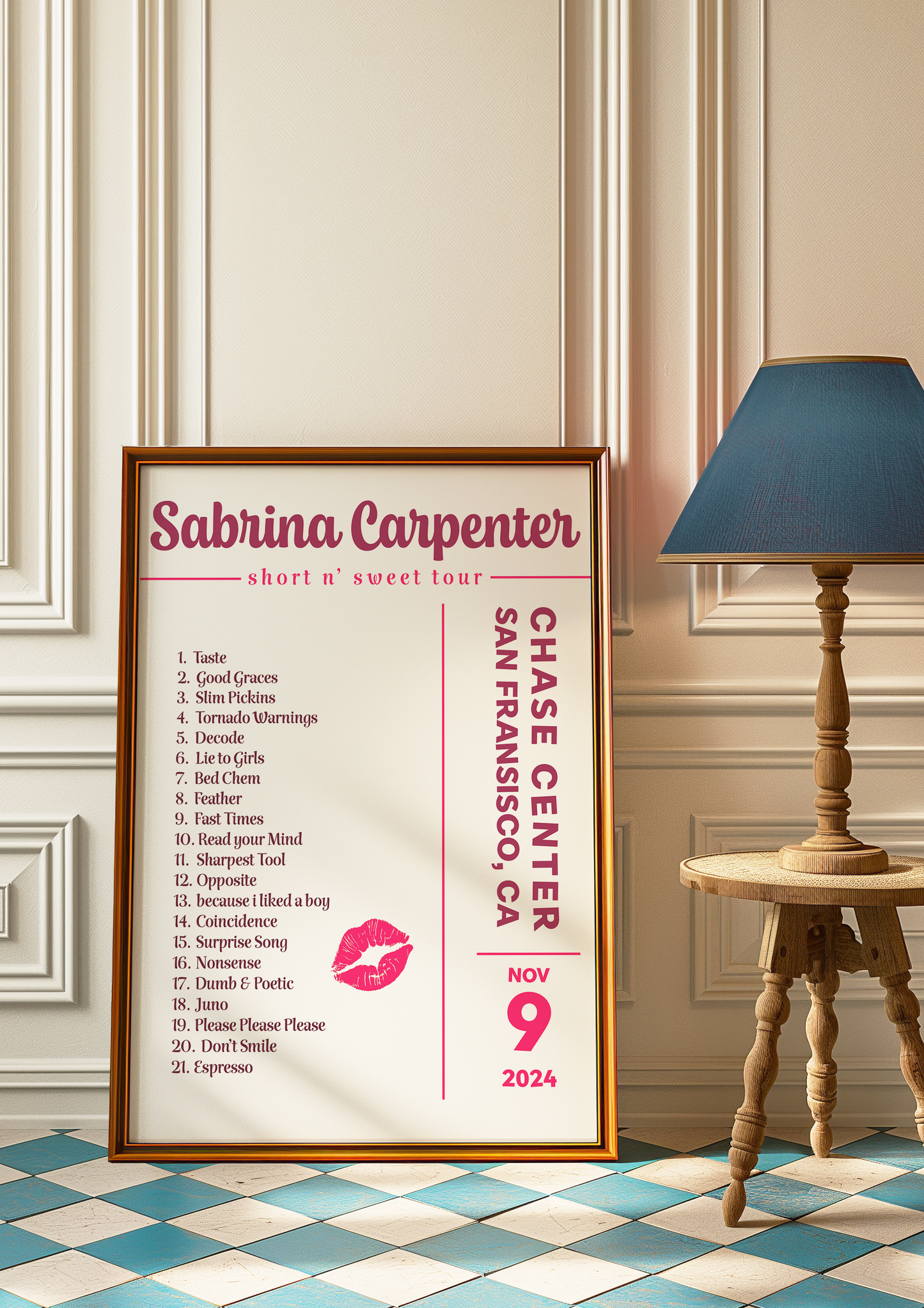 Sabrina Carpenter Setlist Print