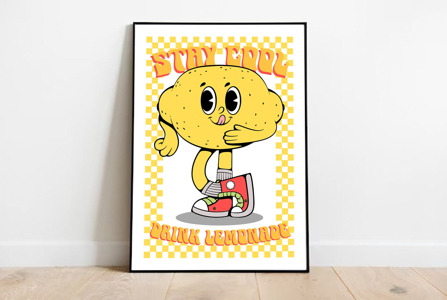 Retro Lemon Cartoon Print