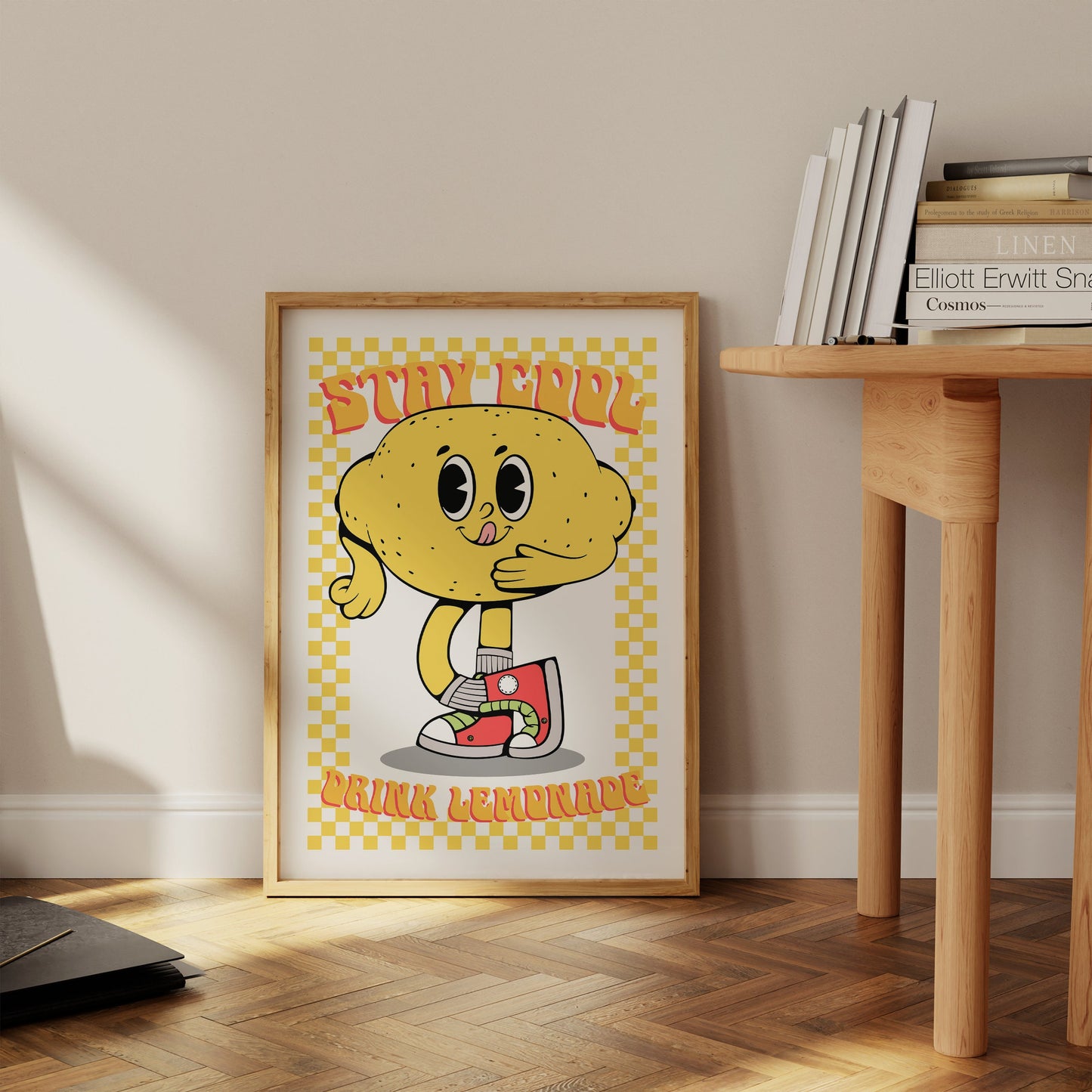 Retro Lemon Cartoon Print