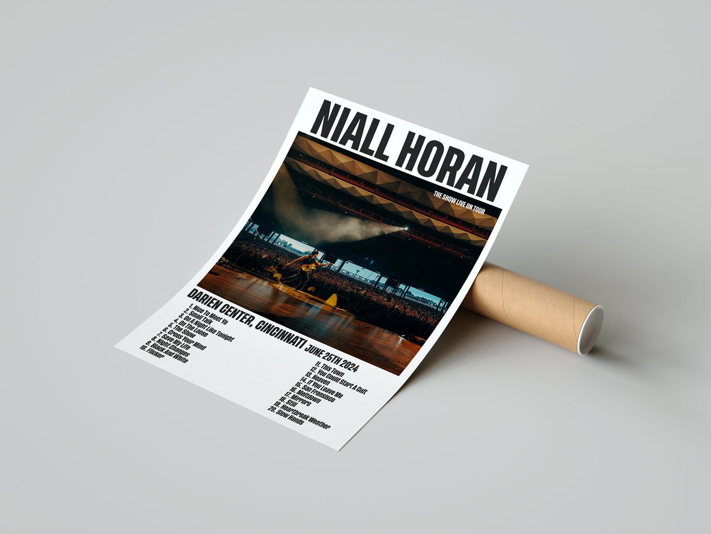 Niall Horan CUSTOM Setlist Print | The Show Live On Tour | Setlist Print | Concert Print | Niall Horan Print | Wall Decor