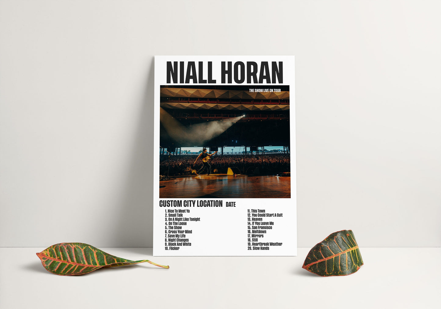 Niall Horan CUSTOM Setlist Print | The Show Live On Tour | Setlist Print | Concert Print | Niall Horan Print | Wall Decor