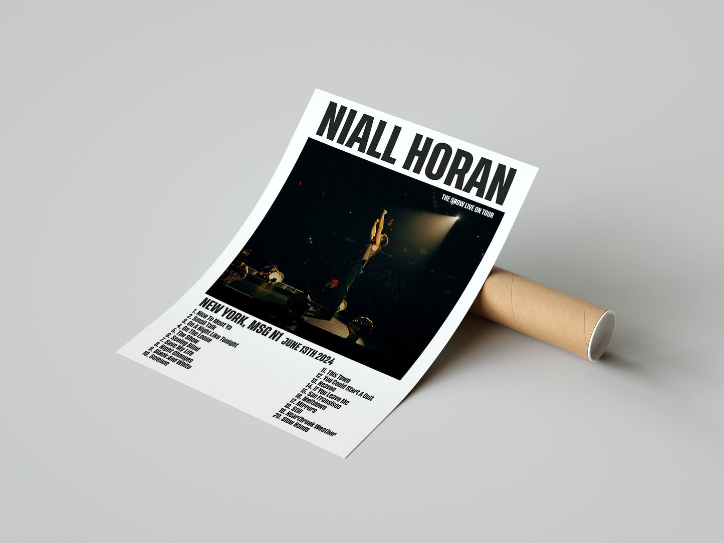 Niall Horan CUSTOM Setlist Print | The Show Live On Tour | Setlist Print | Concert Print | Niall Horan Print | Wall Decor