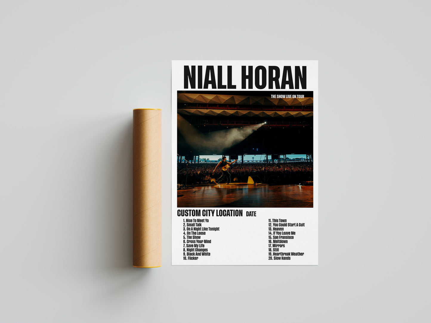 Niall Horan CUSTOM Setlist Print | The Show Live On Tour | Setlist Print | Concert Print | Niall Horan Print | Wall Decor