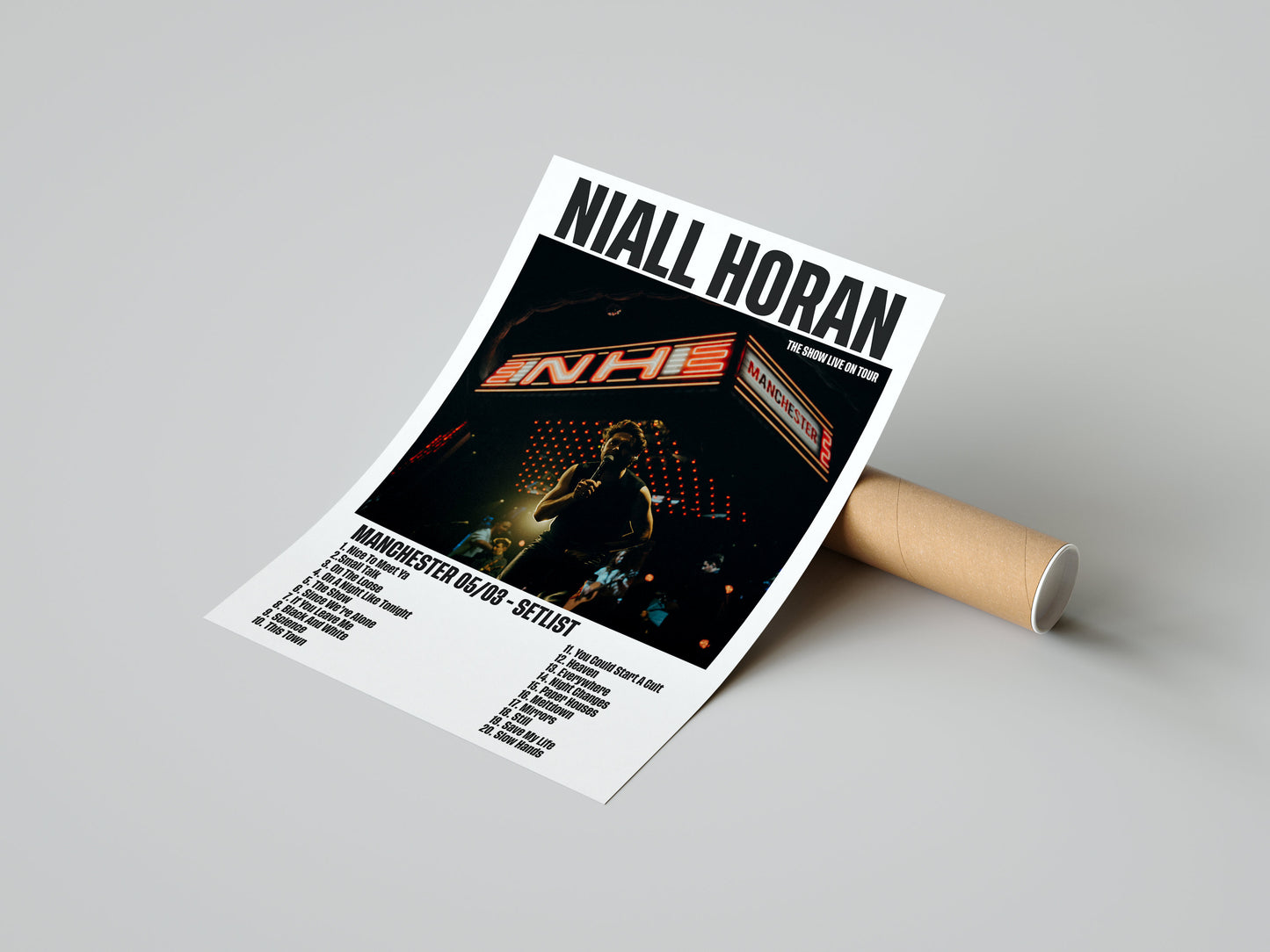 Niall Horan CUSTOM Setlist Print | The Show Live On Tour | Setlist Print | Concert Print | Niall Horan Print | Wall Decor