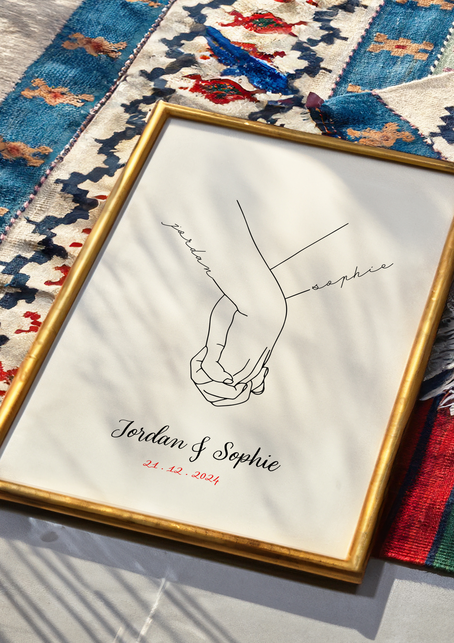 Holding Hands Print | Customisable | Valentines Gift