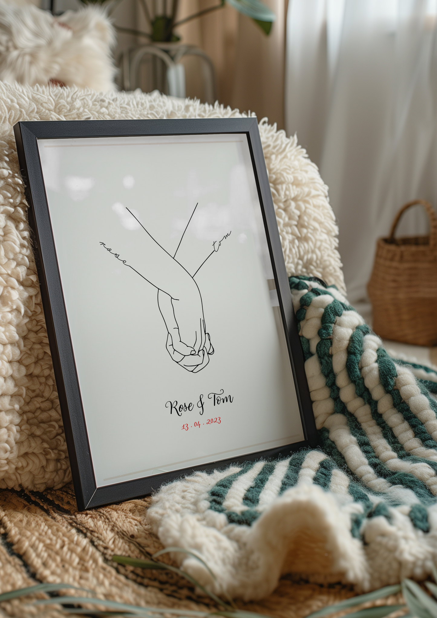 Holding Hands Print | Customisable | Valentines Gift