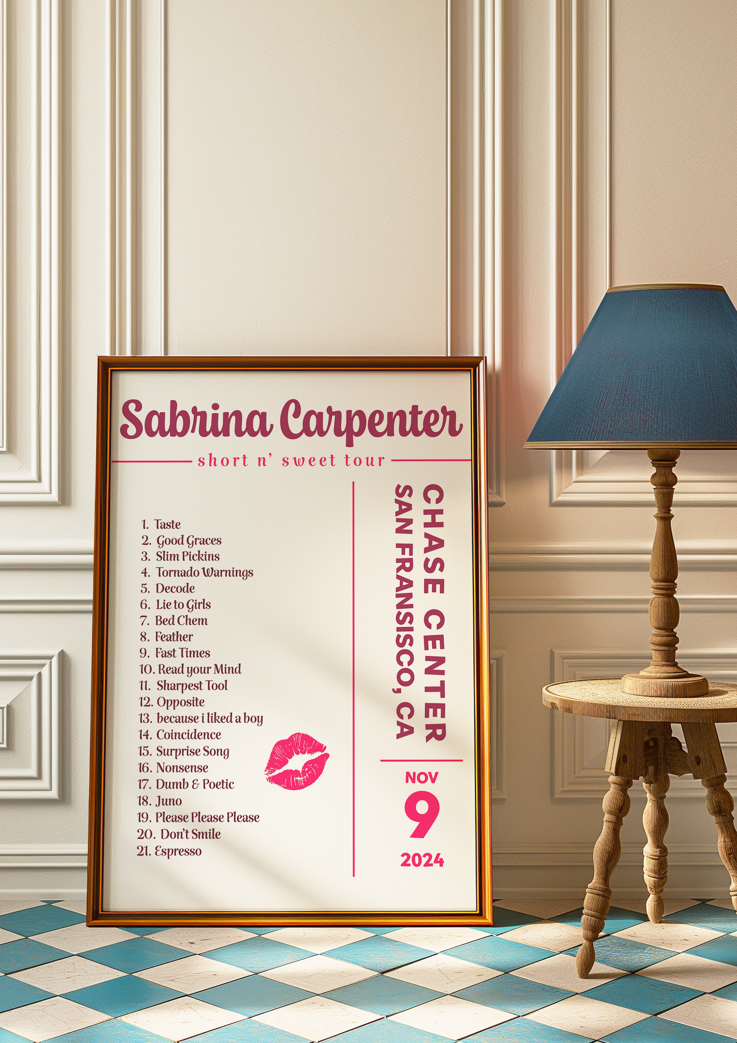 Sabrina Carpenter Custom Setlist Print