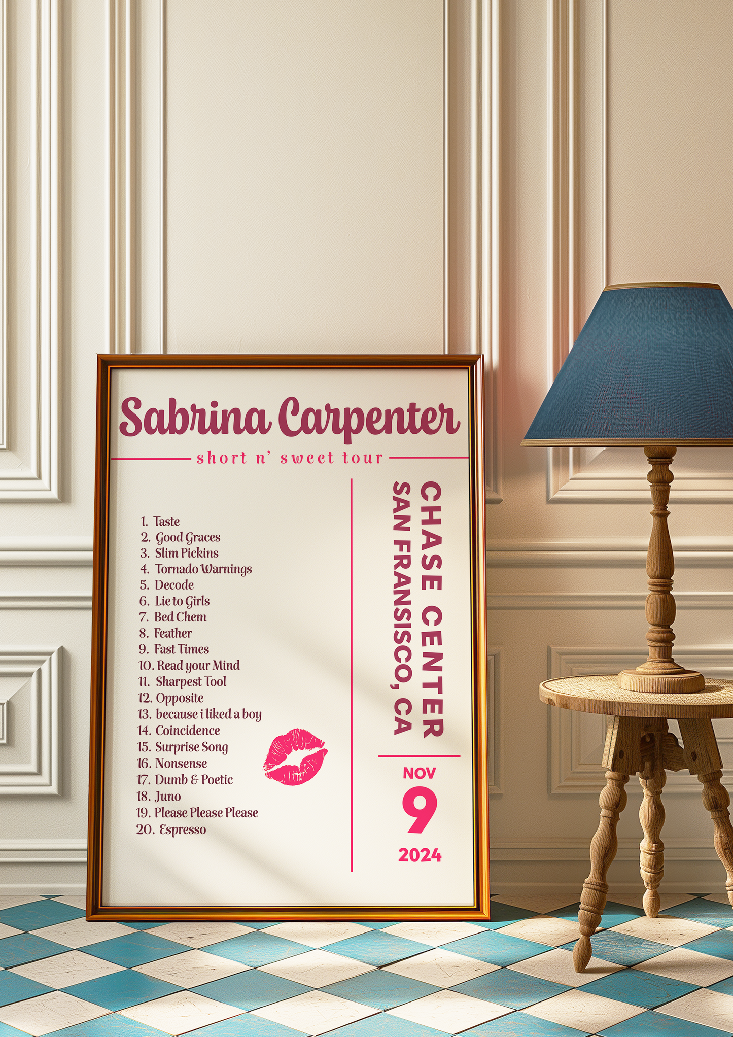 Sabrina Carpenter Custom Setlist Print