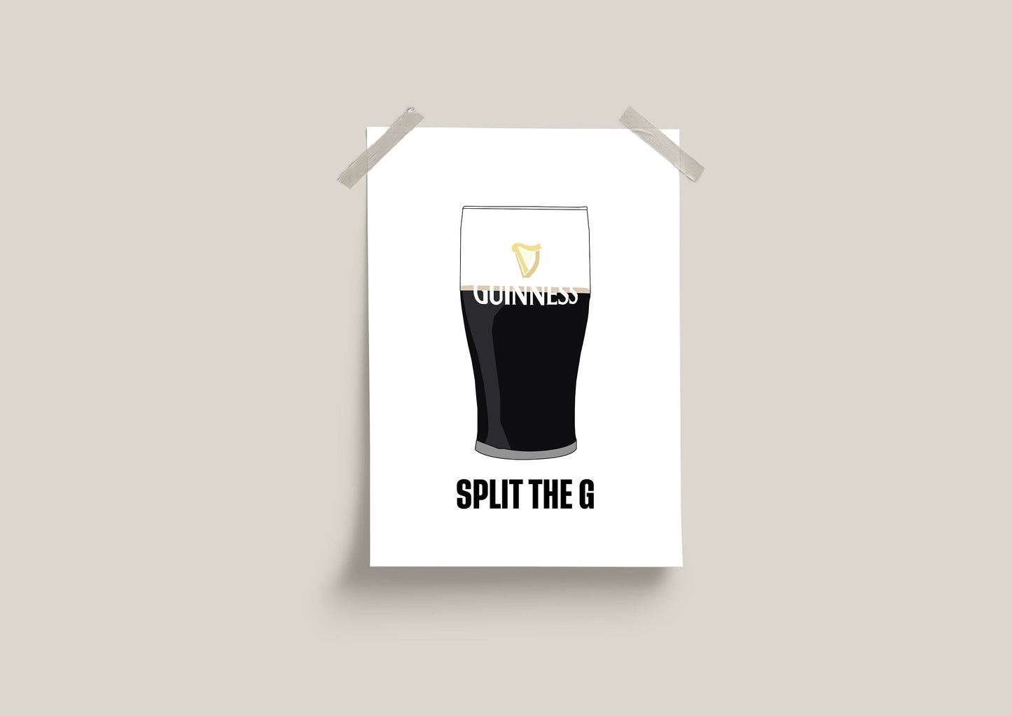 Guinness Print 'Split the G'