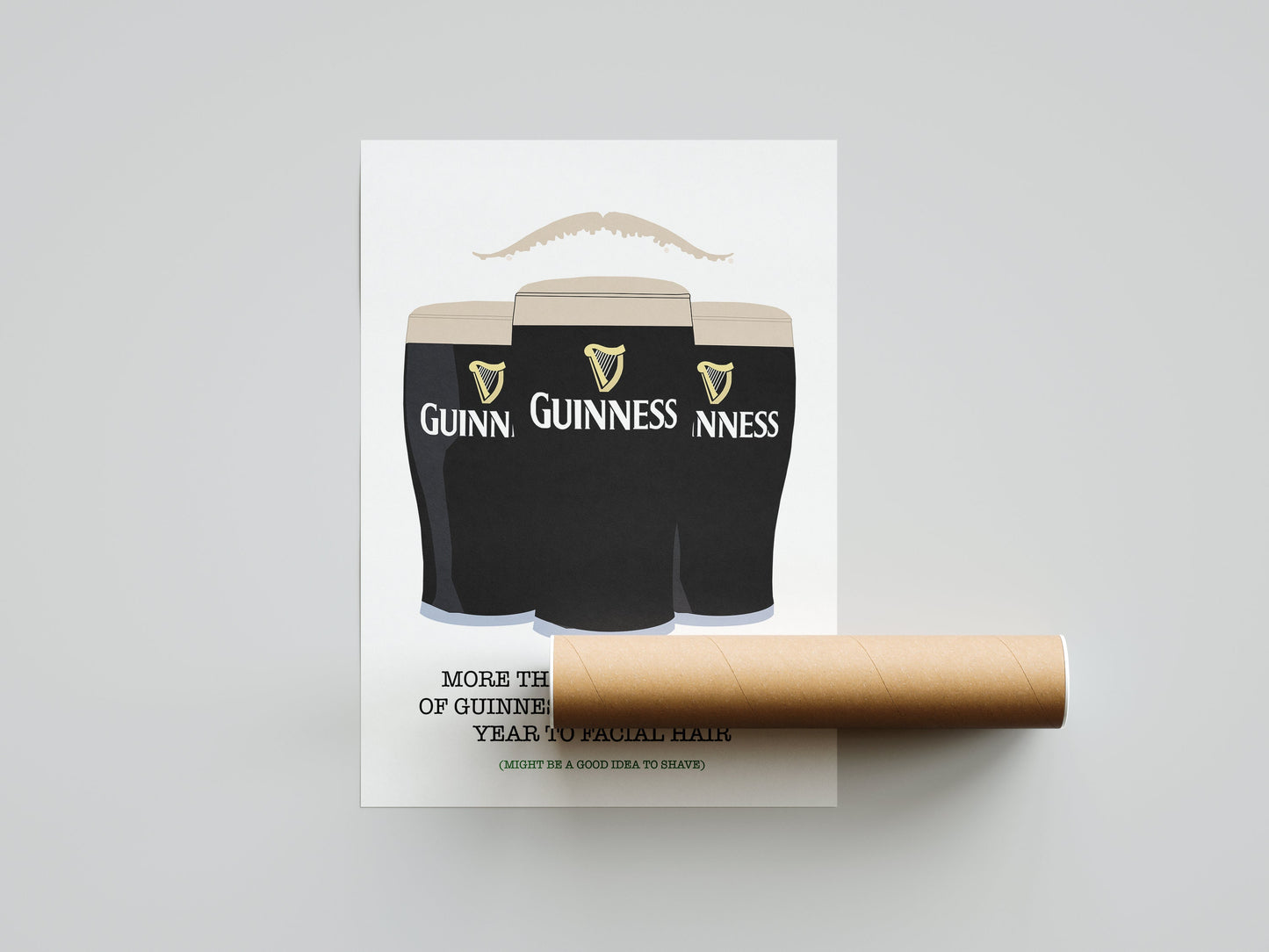 Guinness Moustache Print