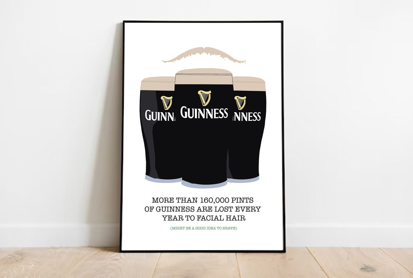 Guinness Moustache Print