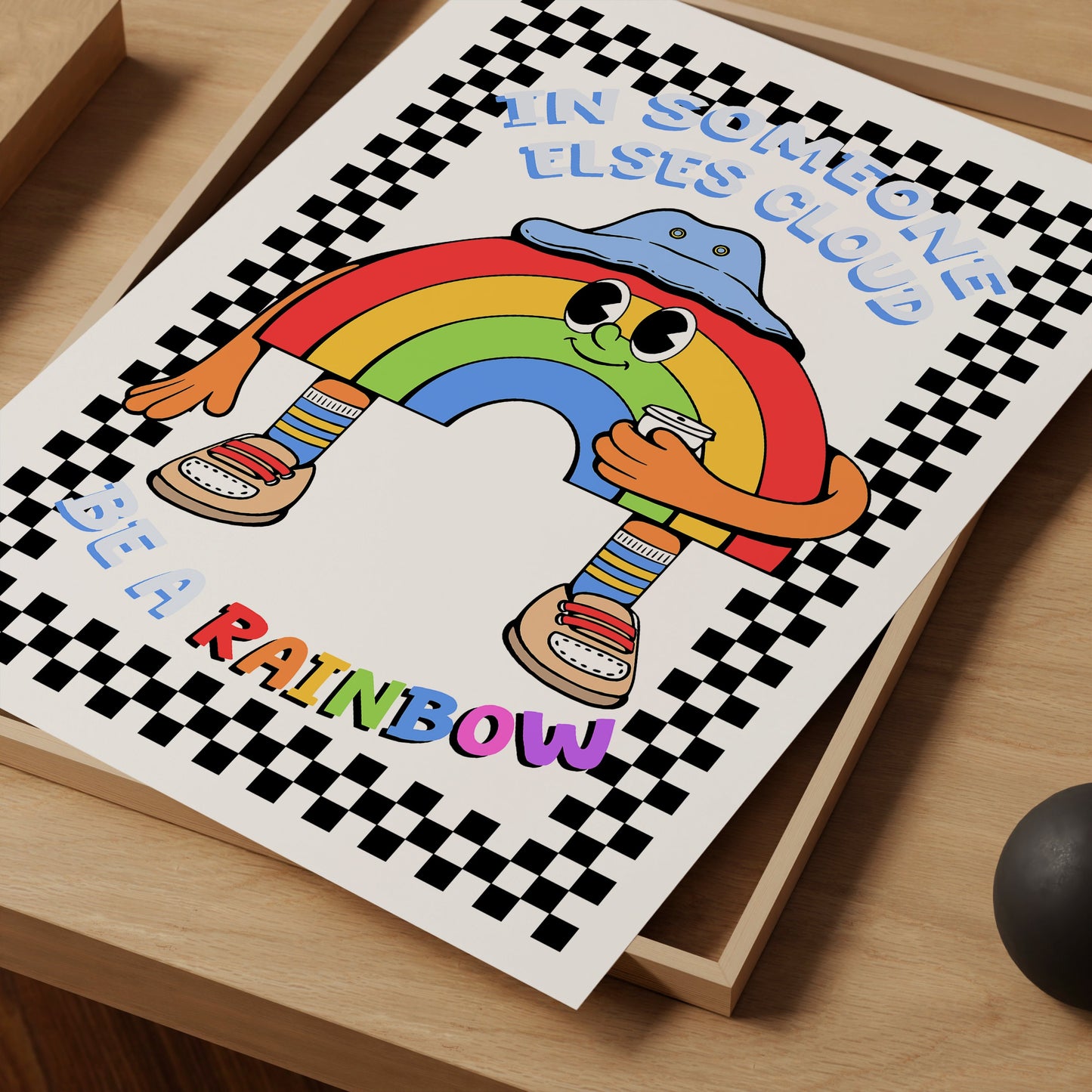 Retro Rainbow Character Print