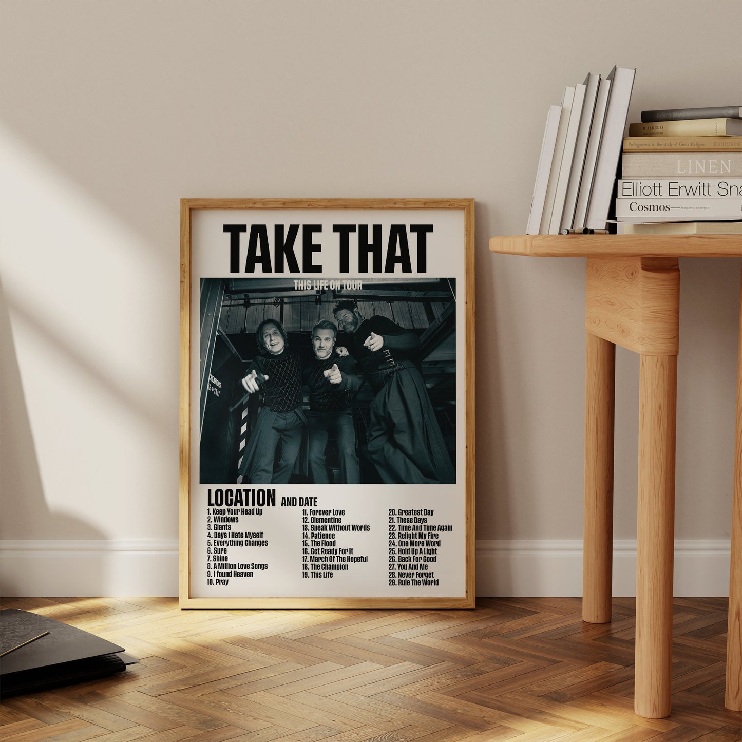 TAKE THAT Custom Setlist Print