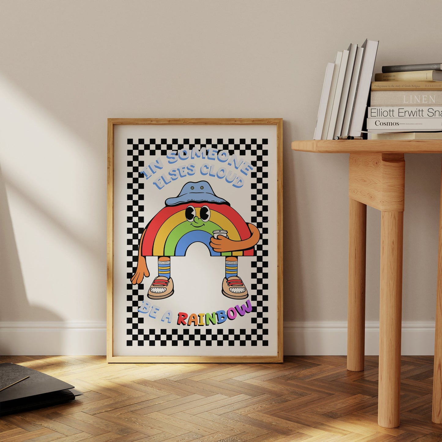 Retro Rainbow Character Print