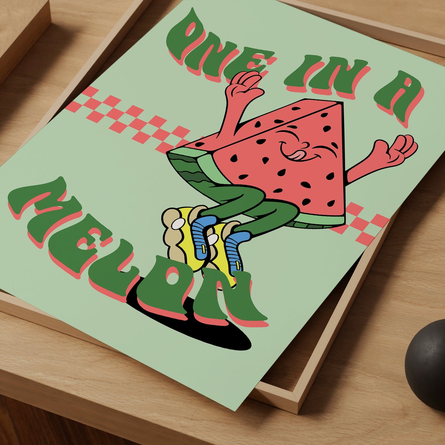 Retro Melon Cartoon Print