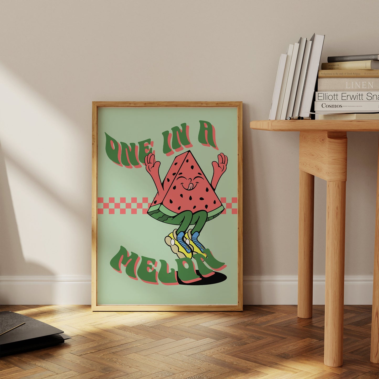 Retro Melon Cartoon Print