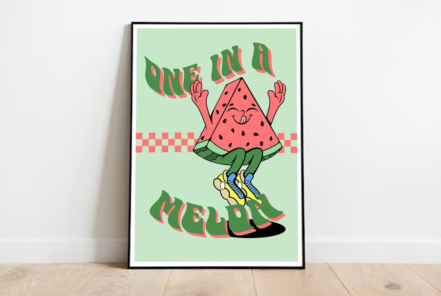 Retro Melon Cartoon Print