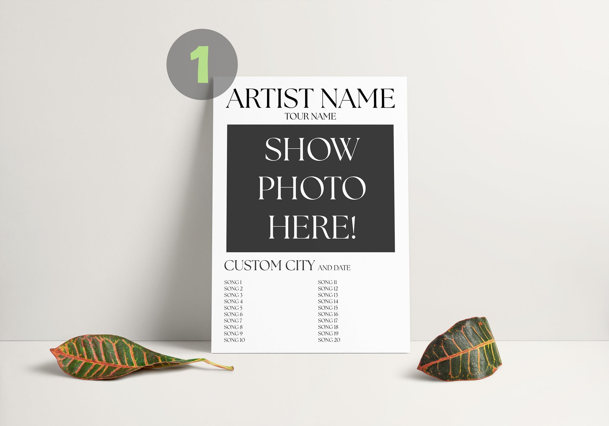 Custom Setlist Print | Any Setlist | Poster Print | Concert Wall Art | Perfect Gift | Personalised Setlist Print | Custom Print