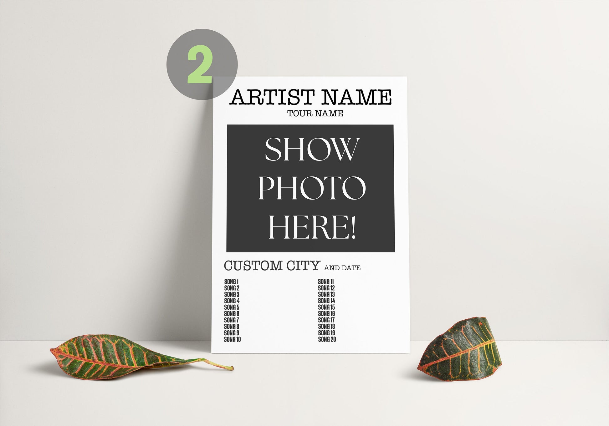 Custom Setlist Print | Any Setlist | Poster Print | Concert Wall Art | Perfect Gift | Personalised Setlist Print | Custom Print