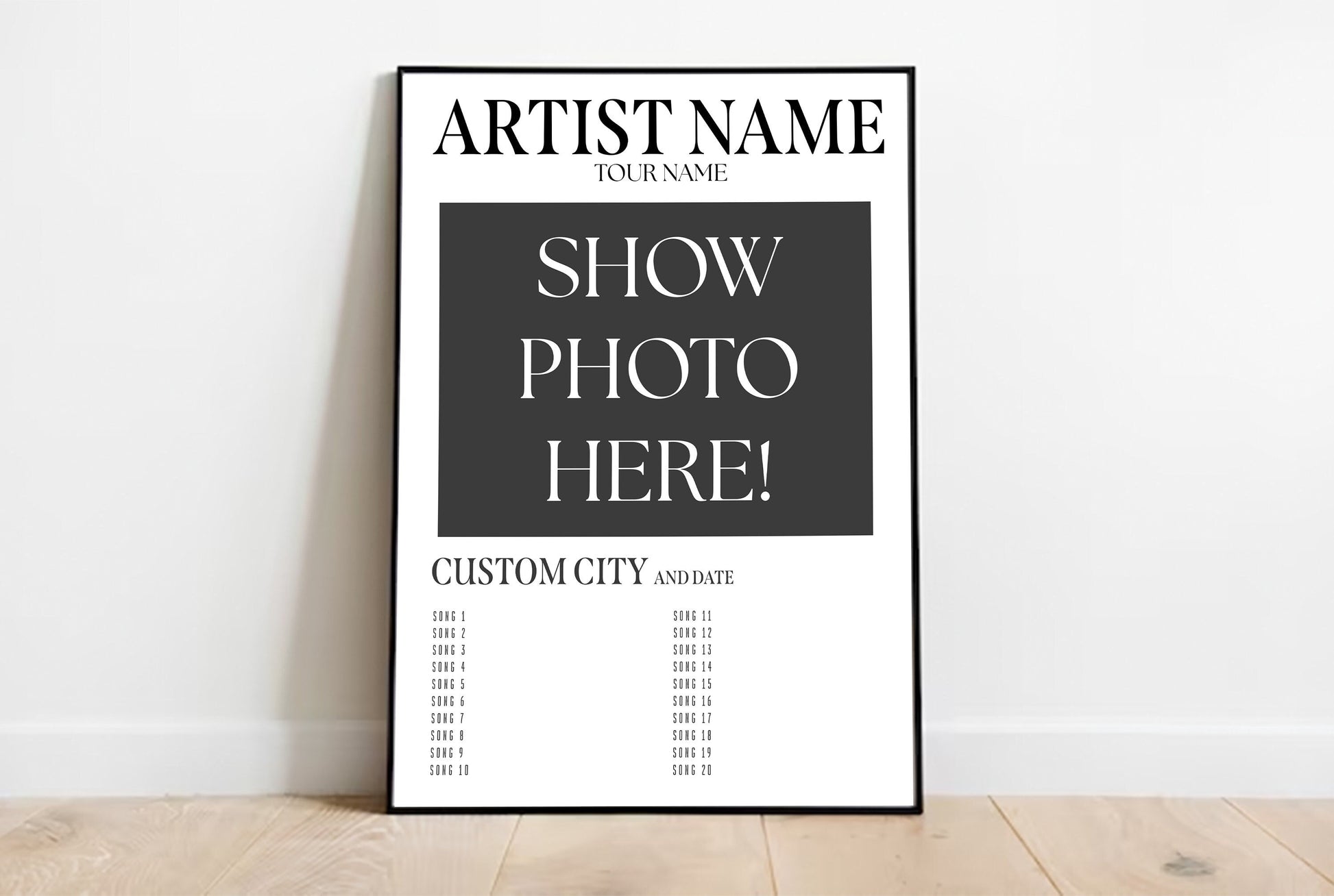 Custom Setlist Print | Any Setlist | Poster Print | Concert Wall Art | Perfect Gift | Personalised Setlist Print | Custom Print