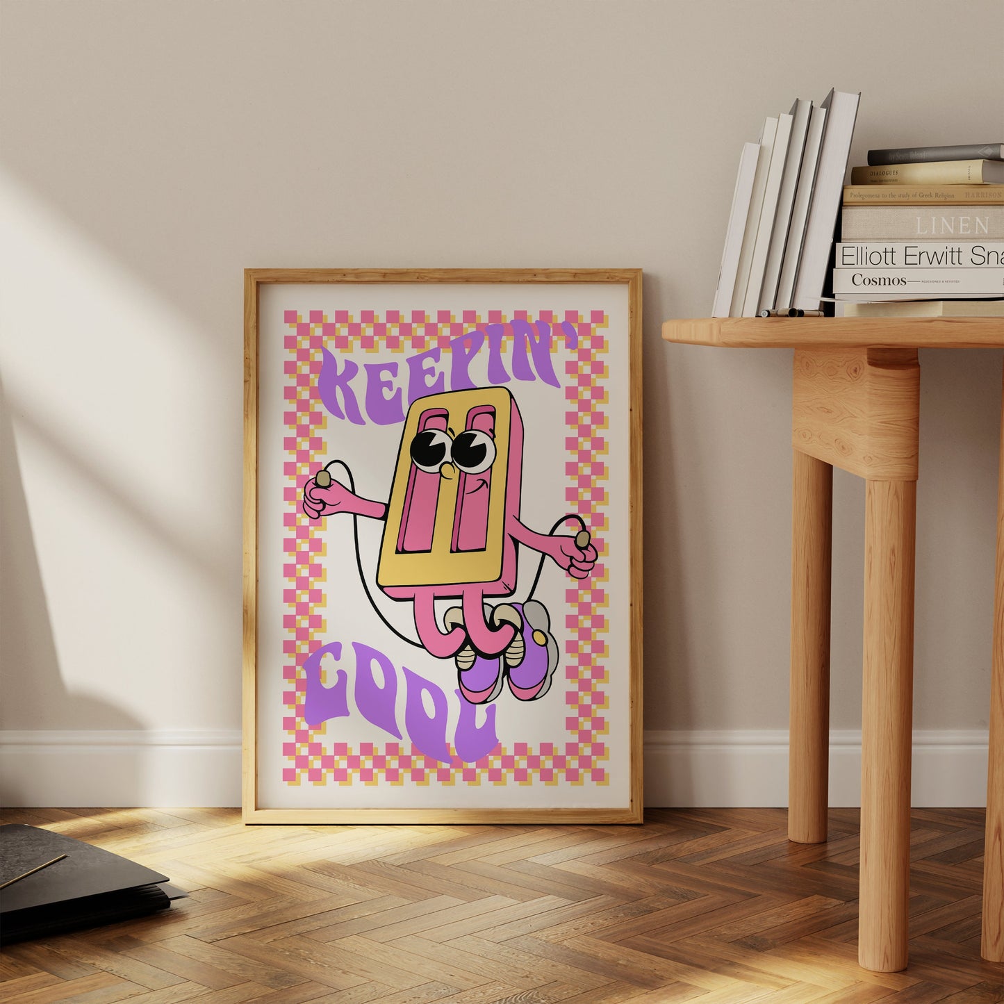 Retro Icicle Cartoon Print