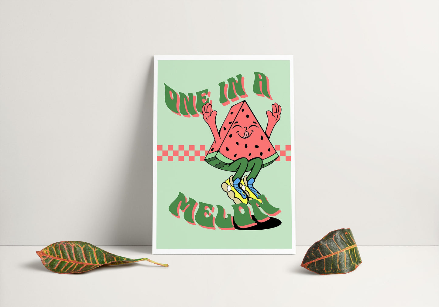 Retro Melon Cartoon Print