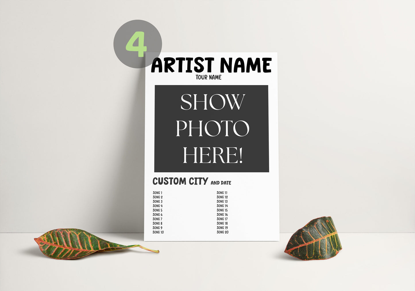 Custom Setlist Print | Any Setlist | Poster Print | Concert Wall Art | Perfect Gift | Personalised Setlist Print | Custom Print