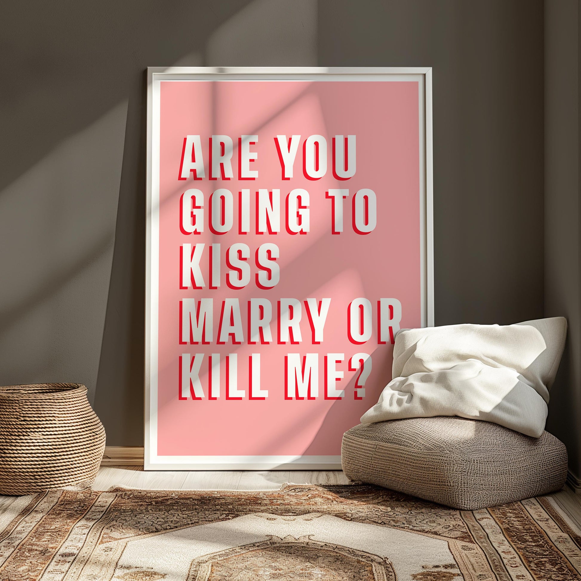 KISS, MARRY, KILL Quote Print | Quote Print | Funny Quote Print | Wall Art | Wall Decor | Digital Print | Gift For Her | Gift For Him