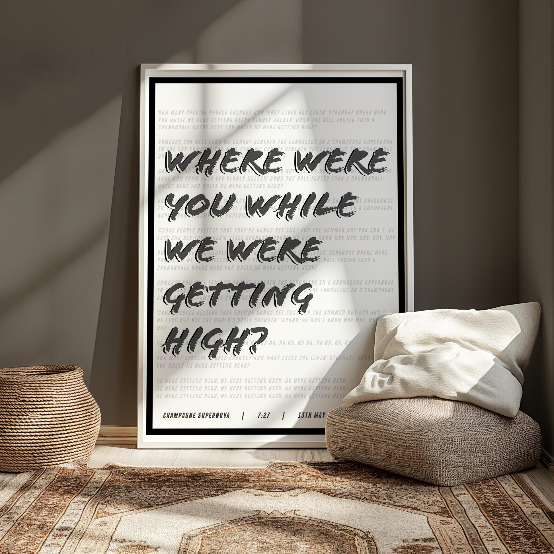 OASIS Custom Song Lyric Print | Song Lyric Print | Oasis Print | Wall Art | Wall Decor | Kitchen Print