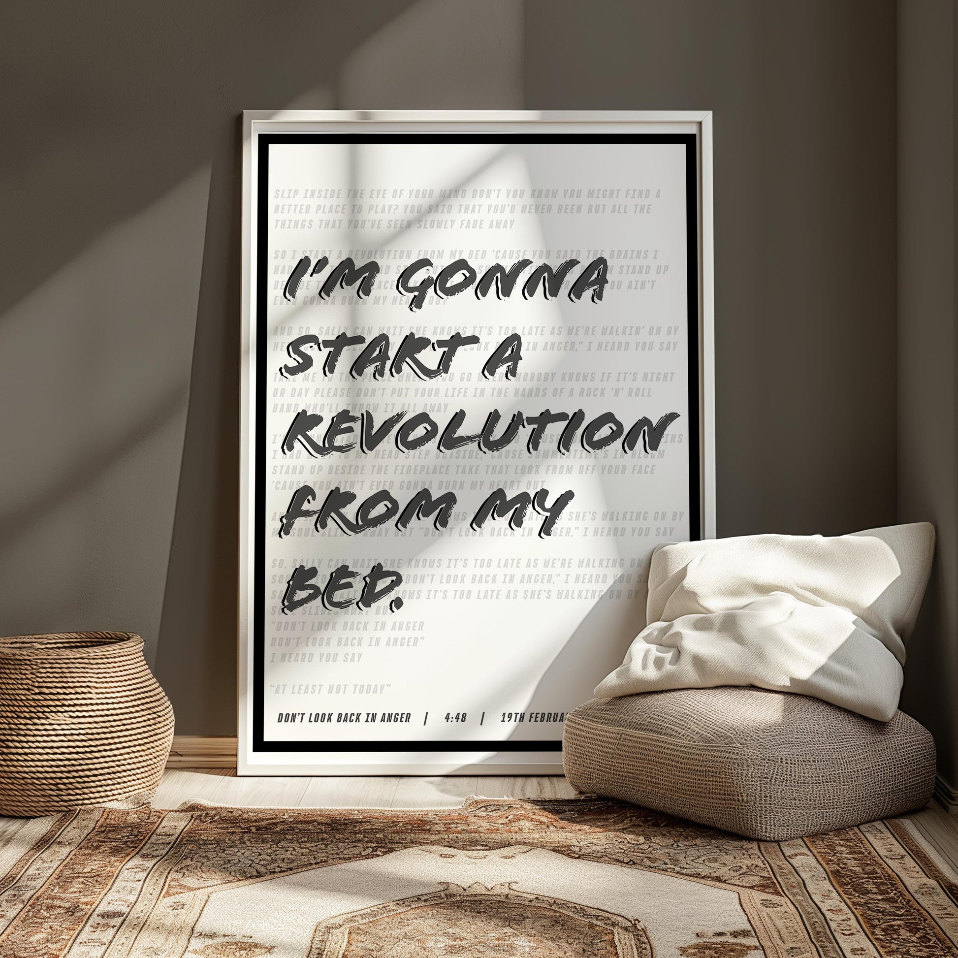 OASIS Custom Song Lyric Print | Song Lyric Print | Oasis Print | Wall Art | Wall Decor | Kitchen Print