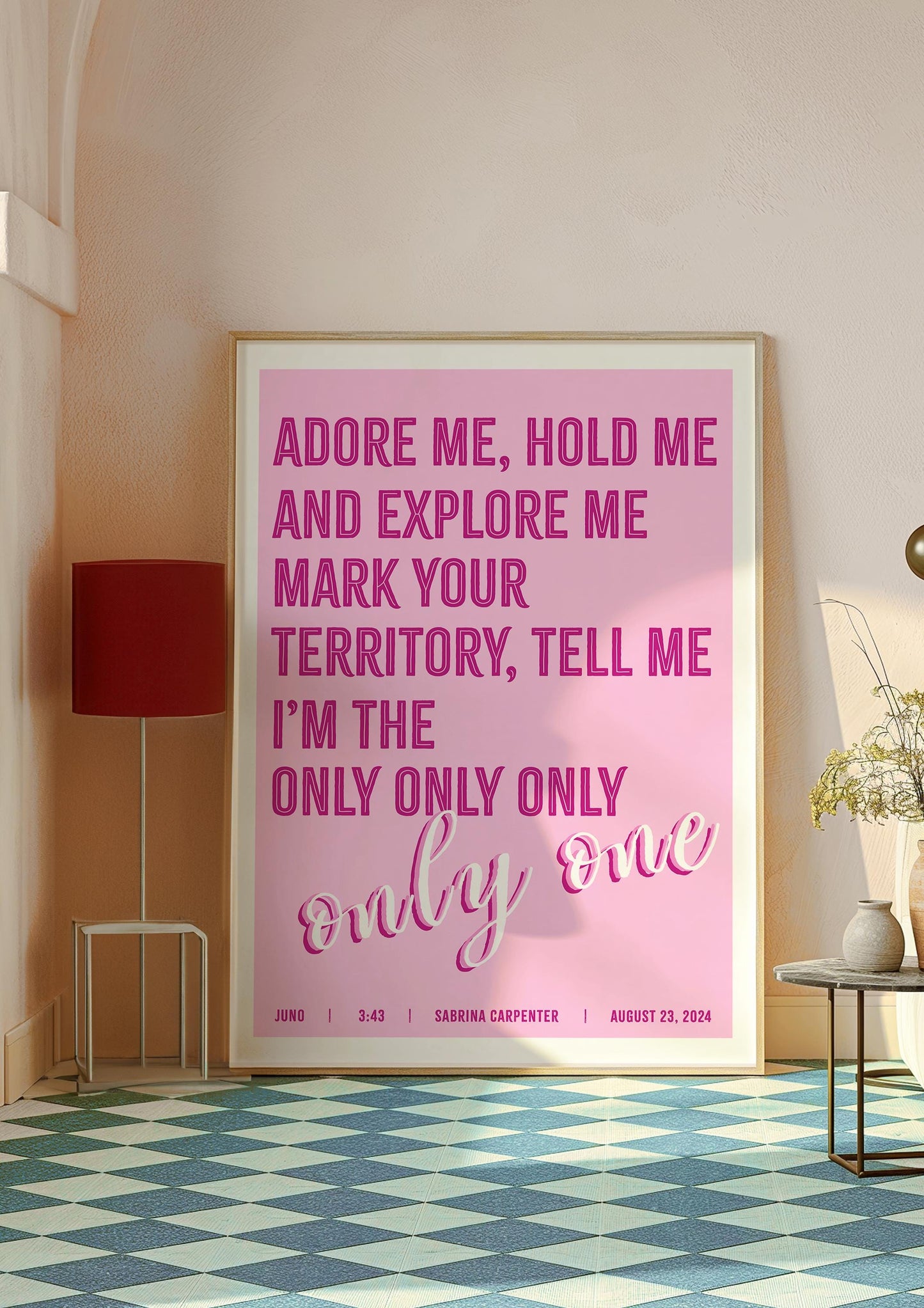 JUNO Sabrina Carpenter Quote Print | Wall Art | Wall Decor | Kitchen Print | Sabrina Carpenter Print | Gift For Her | Gift For Him