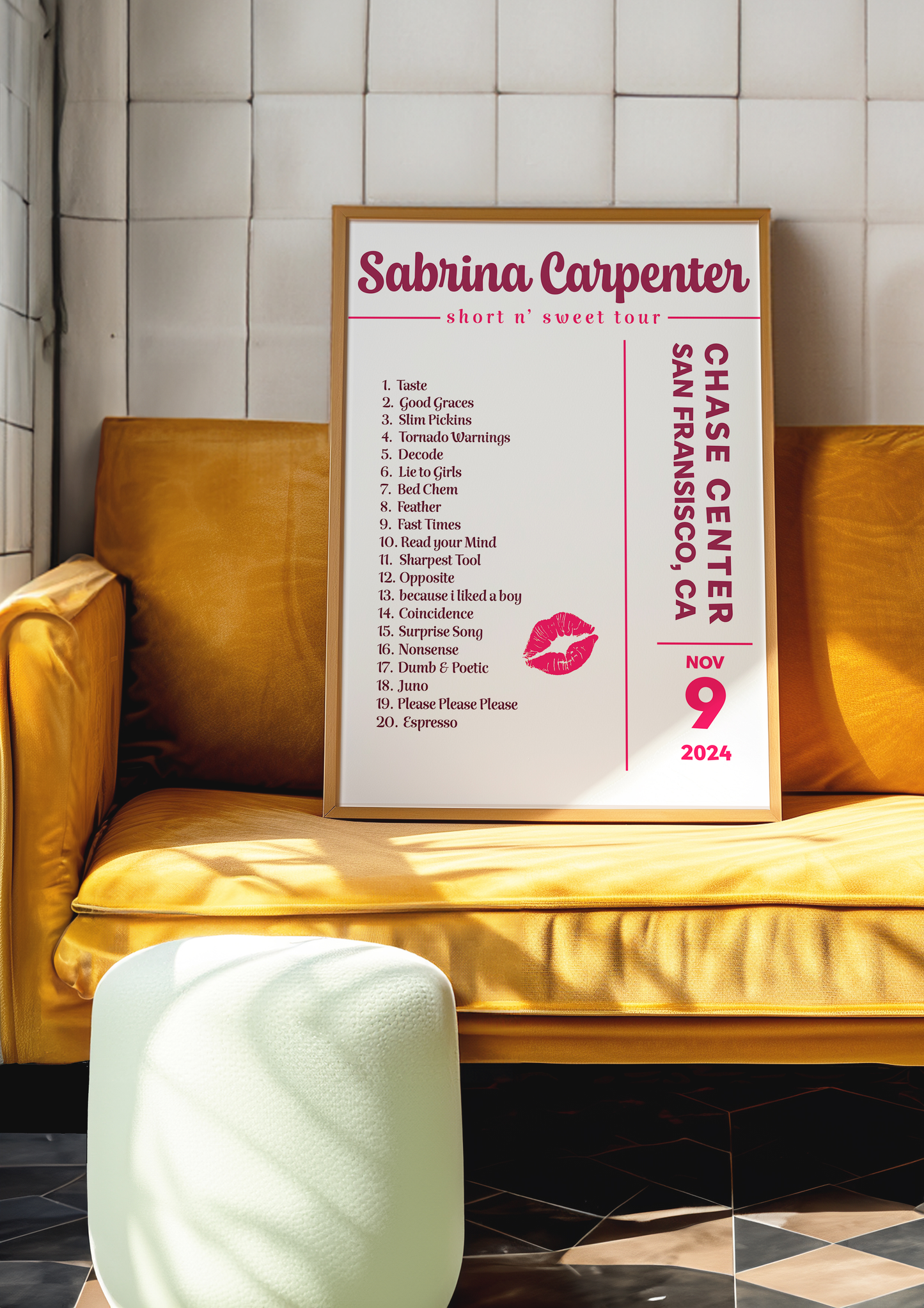 Sabrina Carpenter Custom Setlist Print